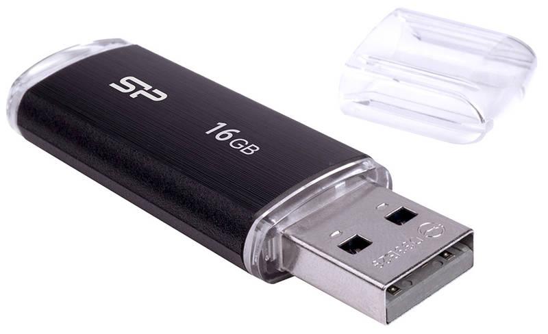 USB Flash Silicon Power Ultima U02 16 GB černý, USB, Flash, Silicon, Power, Ultima, U02, 16, GB, černý