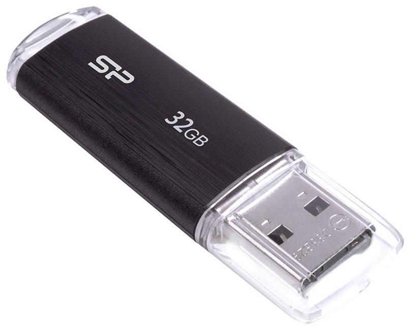USB Flash Silicon Power Ultima U02 32 GB černý, USB, Flash, Silicon, Power, Ultima, U02, 32, GB, černý