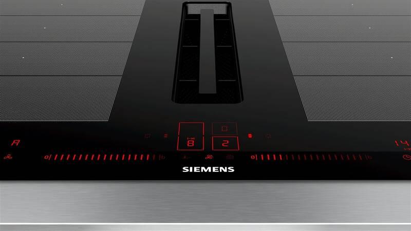 Indukční varná deska s odsáváním Siemens iQ700 EX875LX57E černá