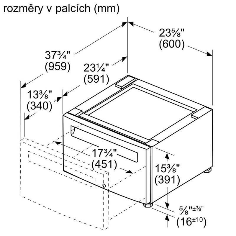 Podstavec pod pračku Bosch WMZPW20W bílý, Podstavec, pod, pračku, Bosch, WMZPW20W, bílý