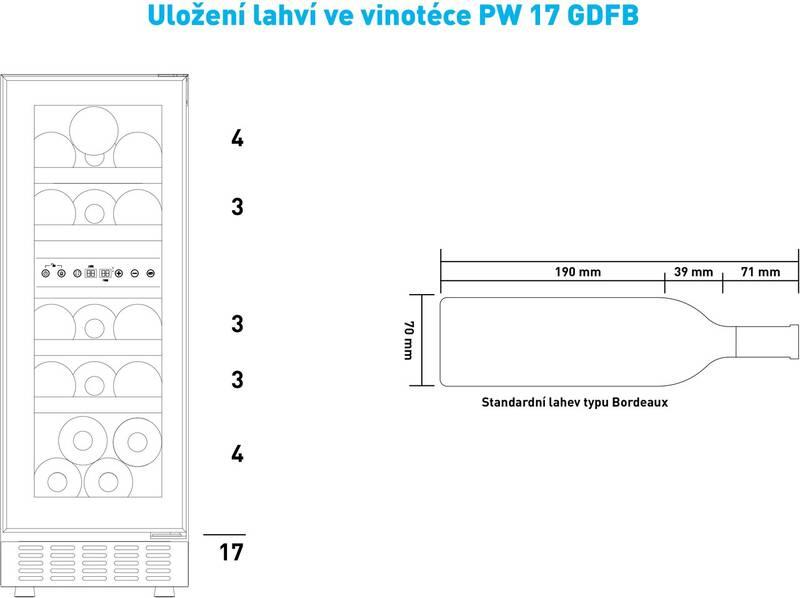 Vinotéka Philco PW 17 GDFB černá