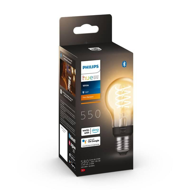 Žárovka LED Philips Hue White Filament, E27, 7W