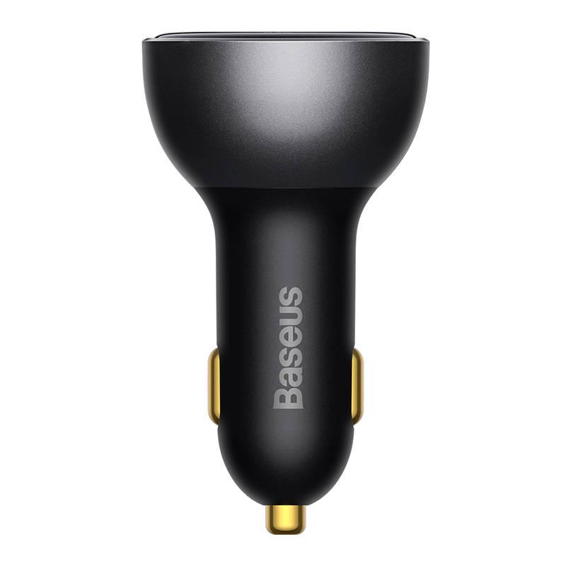 Adaptér do auta Baseus Digital Display Dual Fast Charger 140W, USB, USB-C USB-C kabel 1m černý, Adaptér, do, auta, Baseus, Digital, Display, Dual, Fast, Charger, 140W, USB, USB-C, USB-C, kabel, 1m, černý