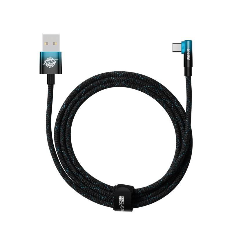 Kabel Baseus USB USB-C 100W, 2m černý modrý, Kabel, Baseus, USB, USB-C, 100W, 2m, černý, modrý