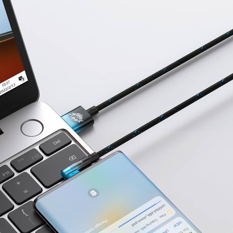 Kabel Baseus USB USB-C 100W, 2m černý modrý