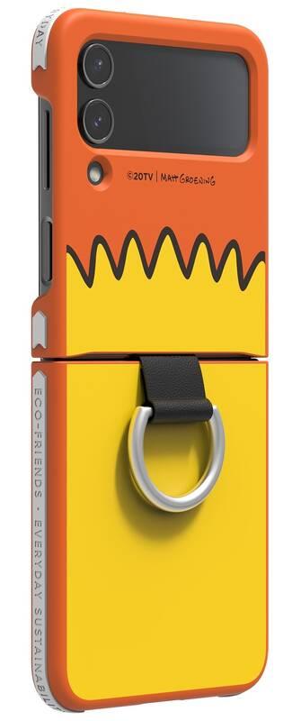 Kryt na mobil Samsung Galaxy Z Flip4 Silicone Cover with ring, Bart Simpson