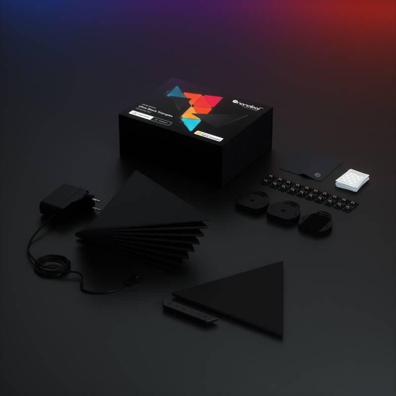 LED světlo Nanoleaf Shapes Ultra Black Triangles Starter Kit 9 ks