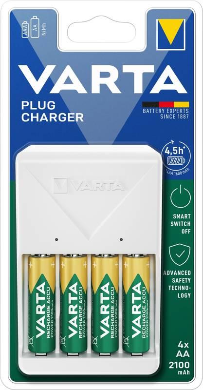 Nabíječka Varta Plug Charger 4 AA 2100 mAh