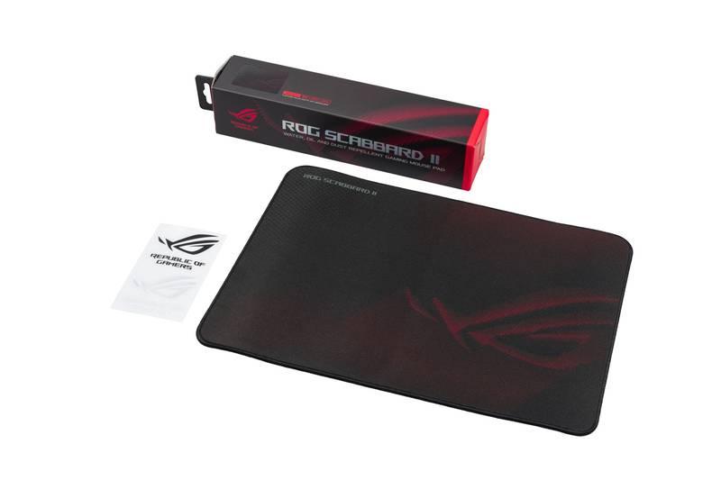 Podložka pod myš Asus ROG SCABBARD II 36 x 26 cm černá červená, Podložka, pod, myš, Asus, ROG, SCABBARD, II, 36, x, 26, cm, černá, červená