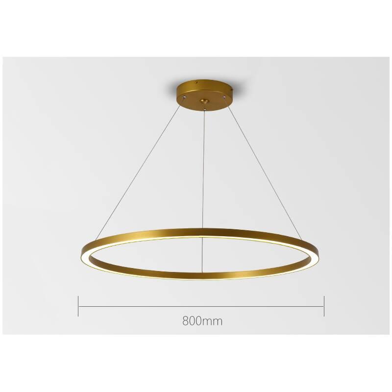 Závěsné svítidlo IMMAX NEO FINO SMART 1 kruh, 80cm, 60W, Zigbee 3.0, TUYA zlaté