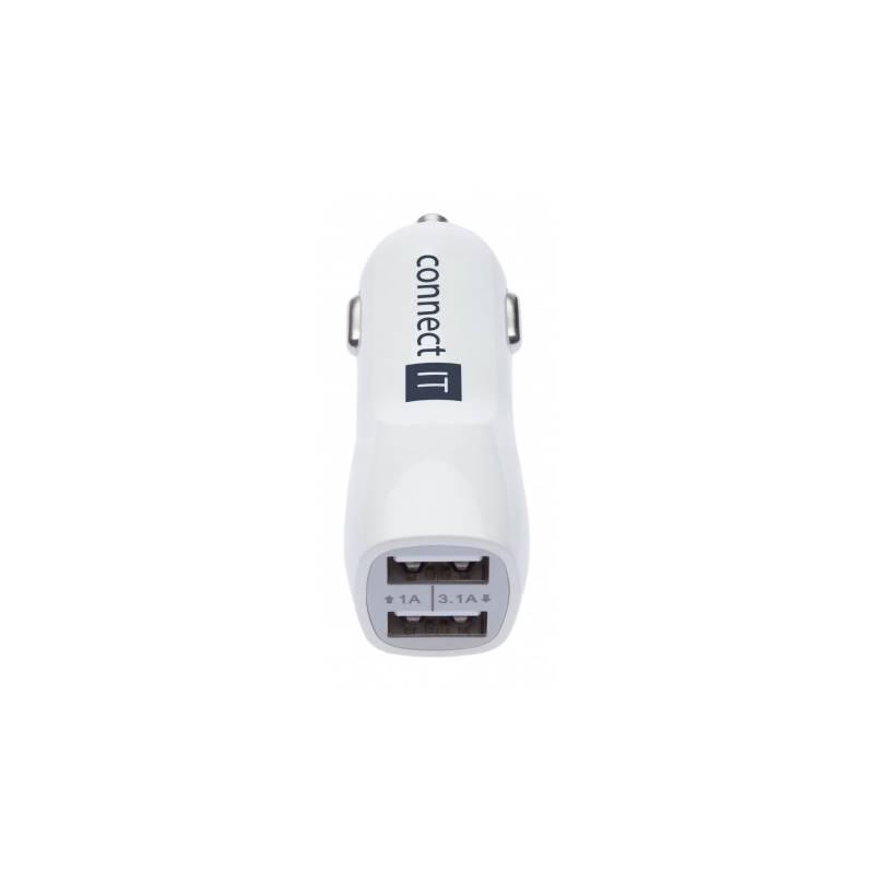 Adaptér do auta Connect IT InCarz Premium, 2x USB, 3.1A 1A bílý, Adaptér, do, auta, Connect, IT, InCarz, Premium, 2x, USB, 3.1A, 1A, bílý