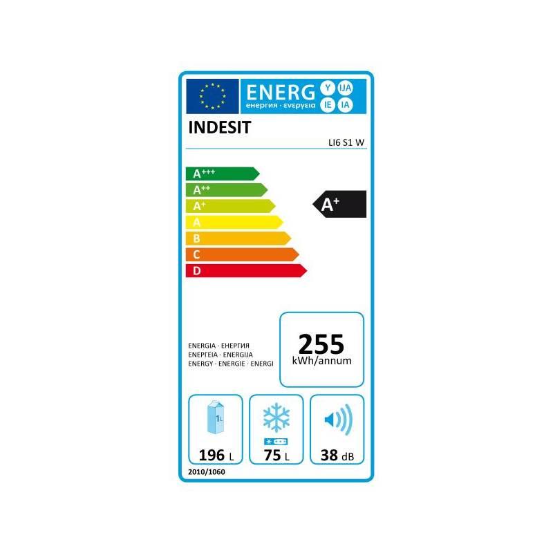 Chladnička s mrazničkou Indesit LI6 S1 W bílá
