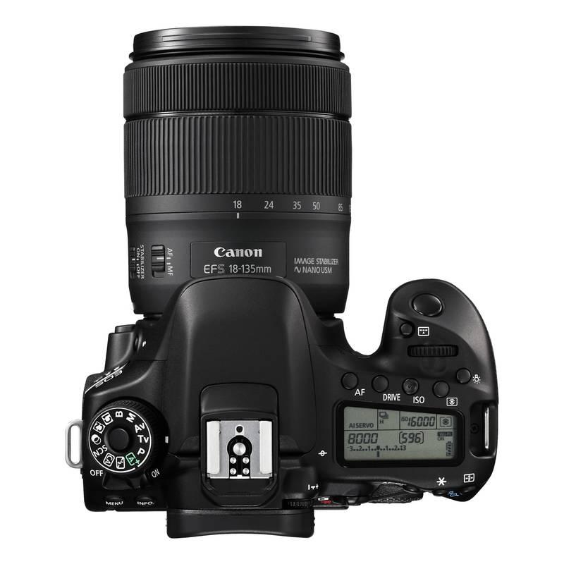Digitální fotoaparát Canon EOS 80D 18-135 IS USM černý, Digitální, fotoaparát, Canon, EOS, 80D, 18-135, IS, USM, černý