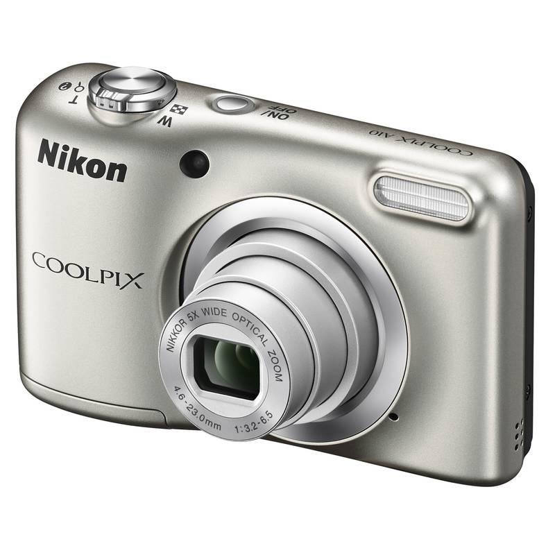 Digitální fotoaparát Nikon Coolpix A10 stříbrný, Digitální, fotoaparát, Nikon, Coolpix, A10, stříbrný