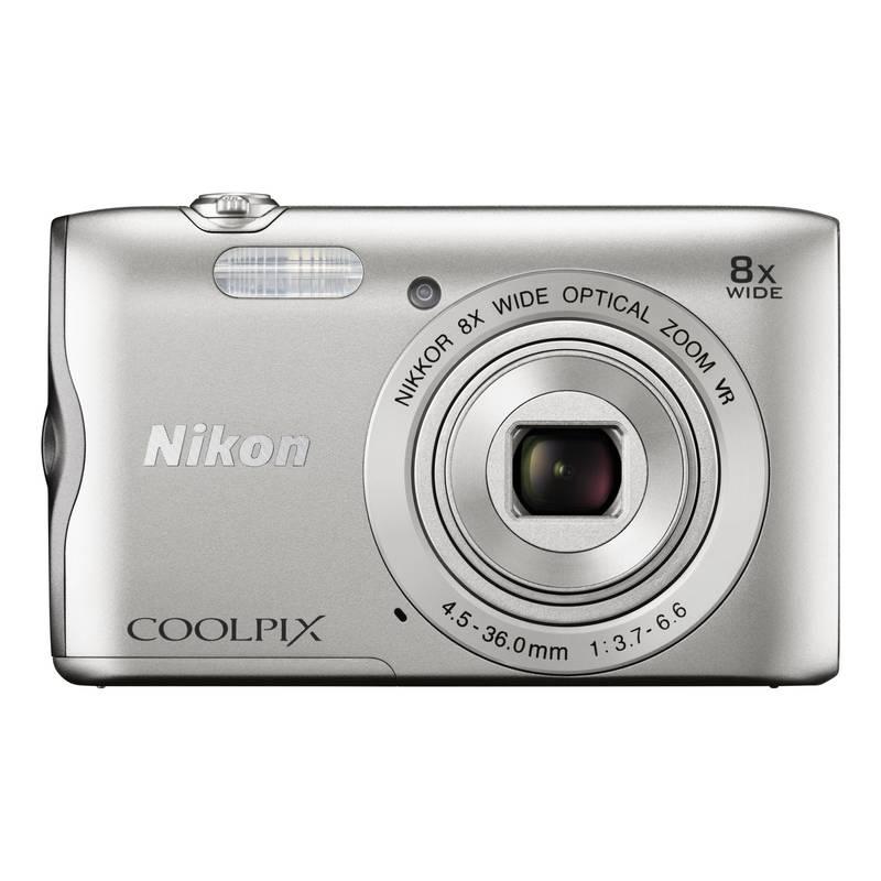 Digitální fotoaparát Nikon Coolpix A300 stříbrný, Digitální, fotoaparát, Nikon, Coolpix, A300, stříbrný