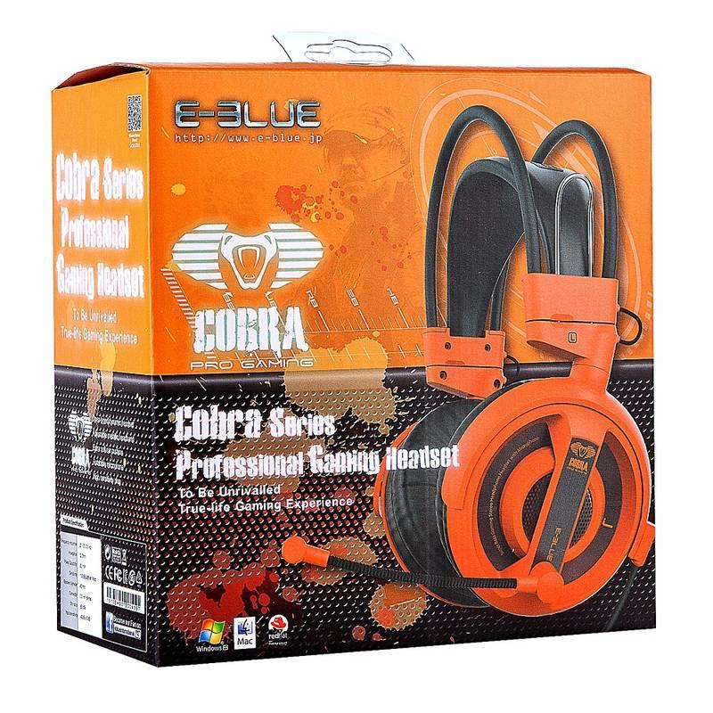 Headset E-Blue Cobra I oranžový