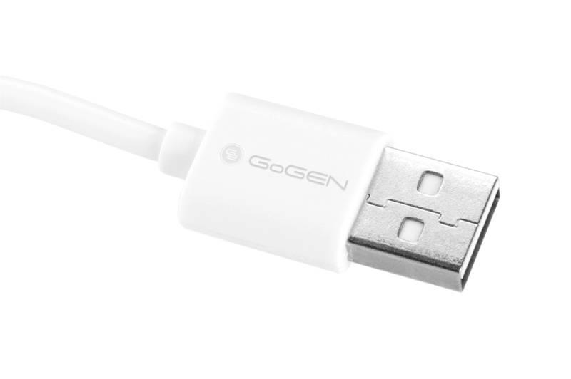 Kabel GoGEN USB micro USB, 2m bílý