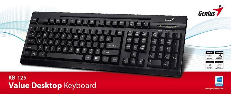 Klávesnice Genius KB-125, CZ SK černá