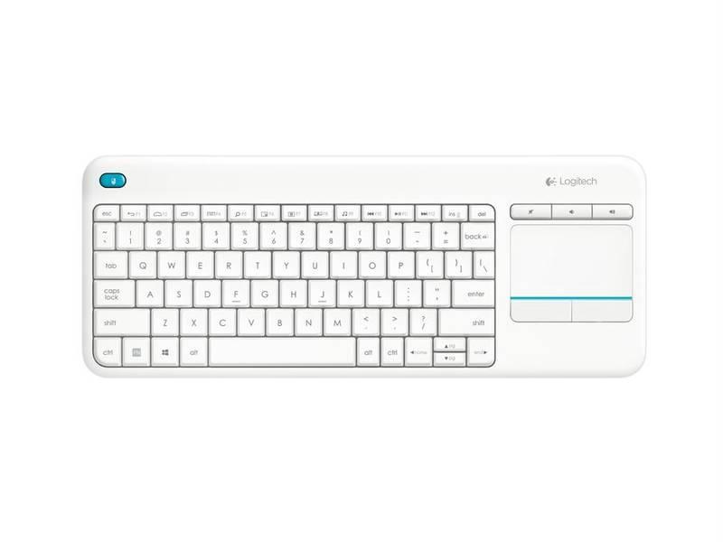 Klávesnice Logitech Wireless Keyboard K400 Plus, US bílá