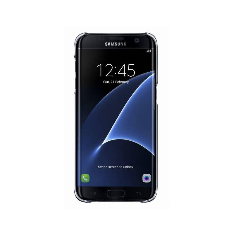 Kryt na mobil Samsung Clear Cover pro Galaxy S7 Edge černý