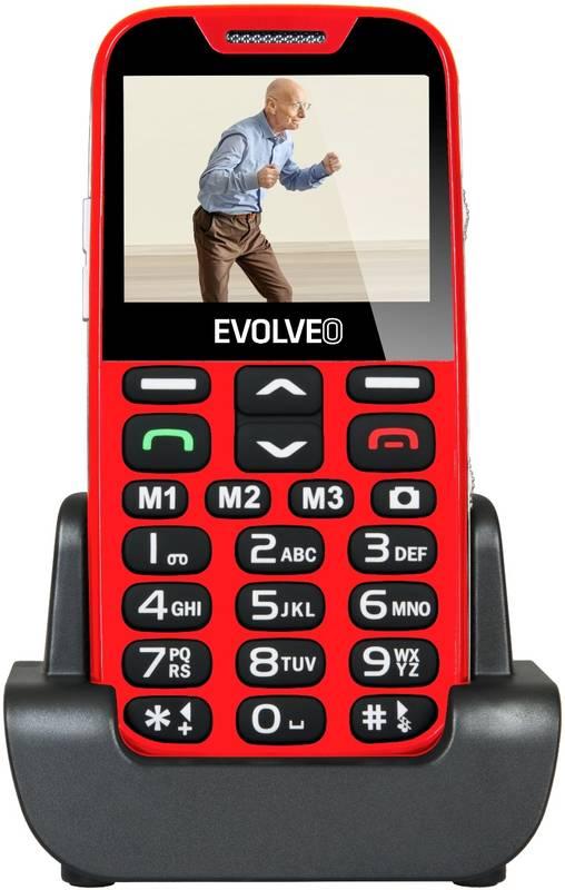 Mobilní telefon Evolveo EVOLVEO EasyPhone XD pro seniory červený