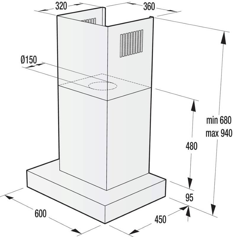 Odsavač par Gorenje Infinity WHT68AINB černý