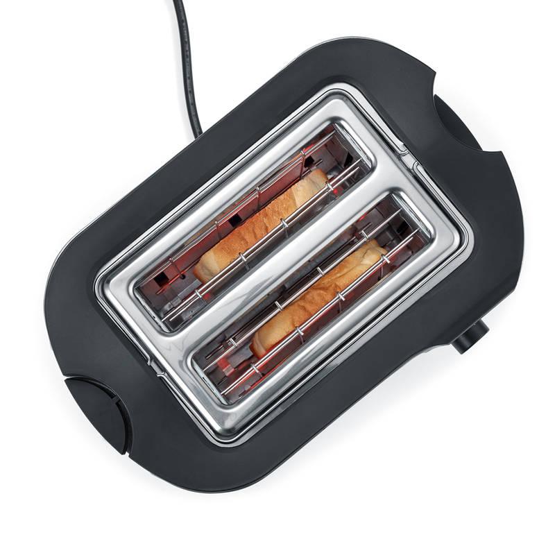 Opékač topinek Severin AT 2589 černý nerez