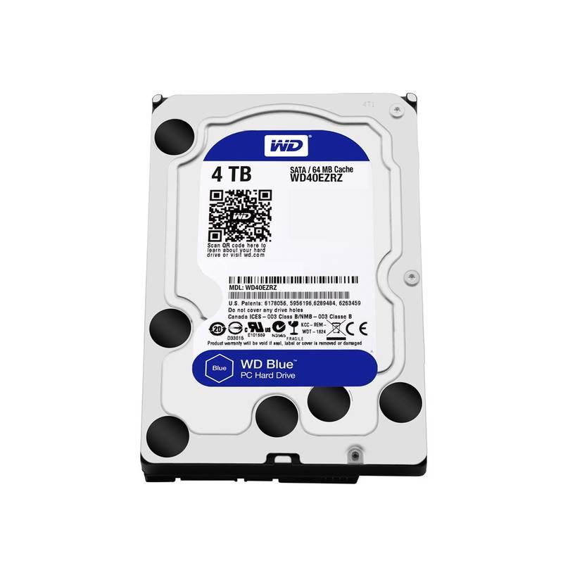 Pevný disk 3,5" Western Digital Blue 4TB, SATA III, 5400rpm, 64MB cache