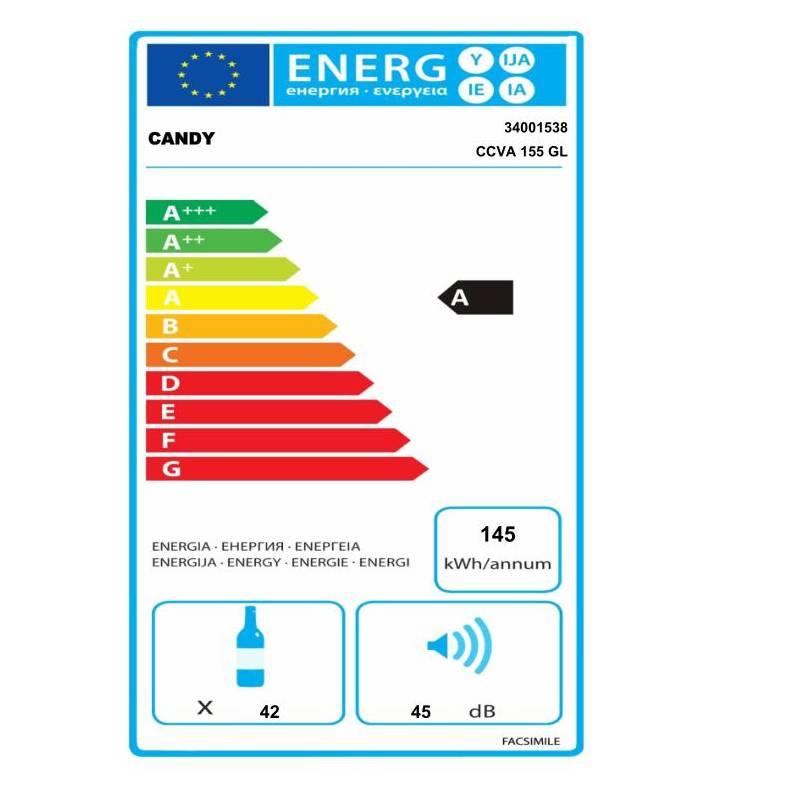 Vinotéka Candy CCVA155GL černá