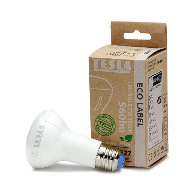 Žárovka LED Tesla reflektor, 7W, E27, teplá bílá