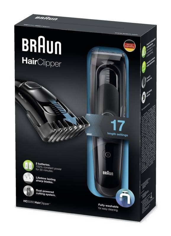 Zastřihovač vlasů Braun HC 5050 NEW černý, Zastřihovač, vlasů, Braun, HC, 5050, NEW, černý
