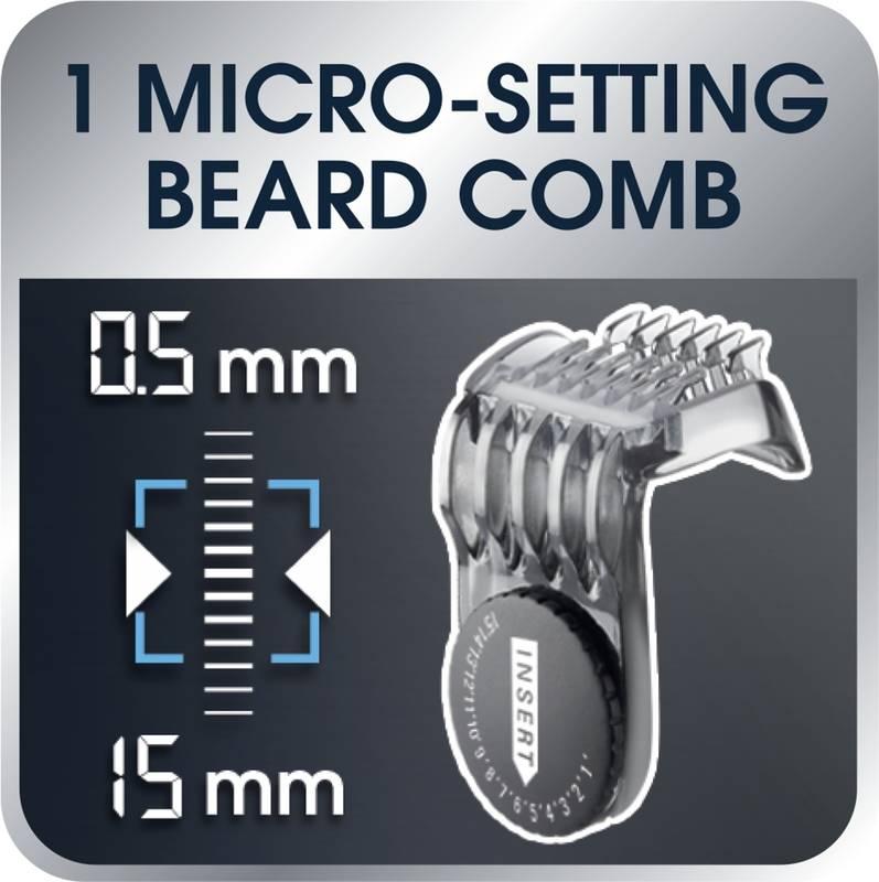 Zastřihovač vousů Rowenta Expert TN3400F0 černý modrý