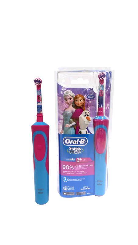 Zubní kartáček Oral-B Vitality Kids Frozen červený modrý