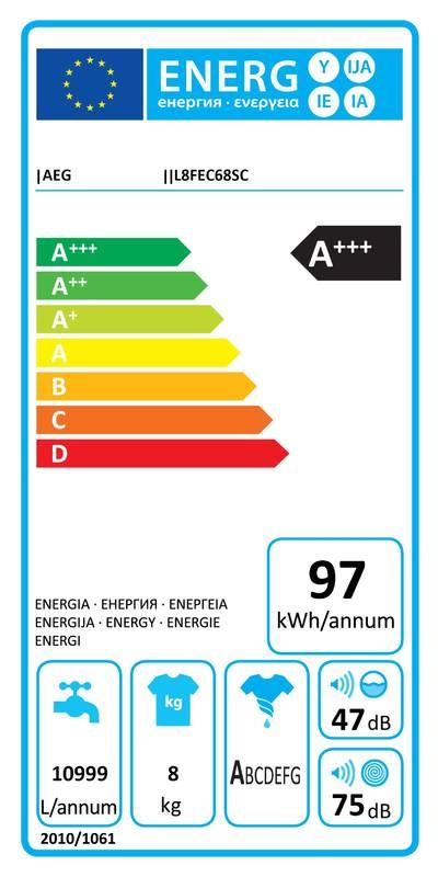 Automatická pračka AEG ÖKOMix® L8FEC68SC bílá, Automatická, pračka, AEG, ÖKOMix®, L8FEC68SC, bílá