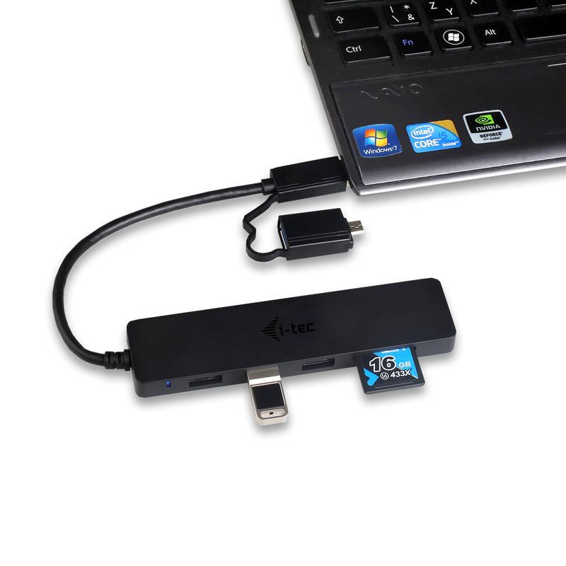 Čtečka paměťových karet i-tec USB 3.0 OTG černý