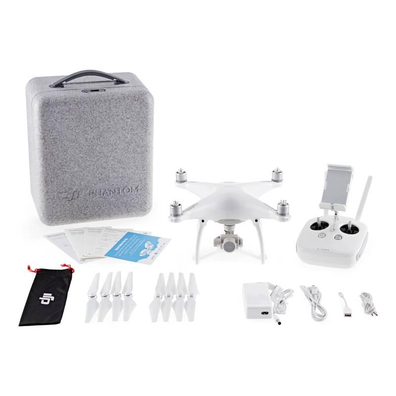 Dron DJI Phantom 4, 4K Ultra HD kamera bílý
