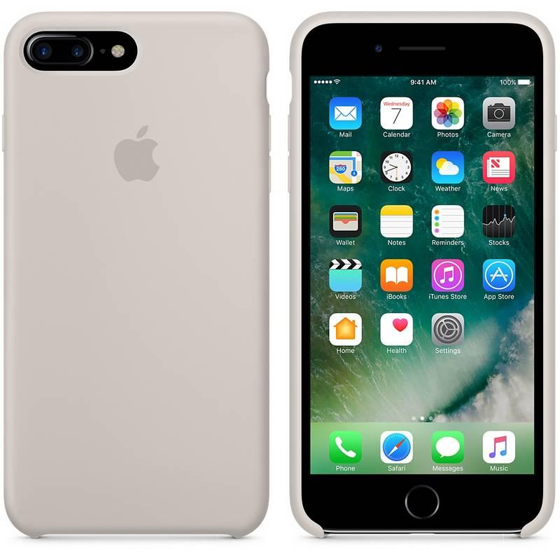 Kryt na mobil Apple Silicone Case pro iPhone 8 Plus 7 Plus - kamenně šedý