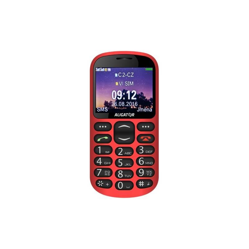 Mobilní telefon Aligator A880 GPS Senior červený