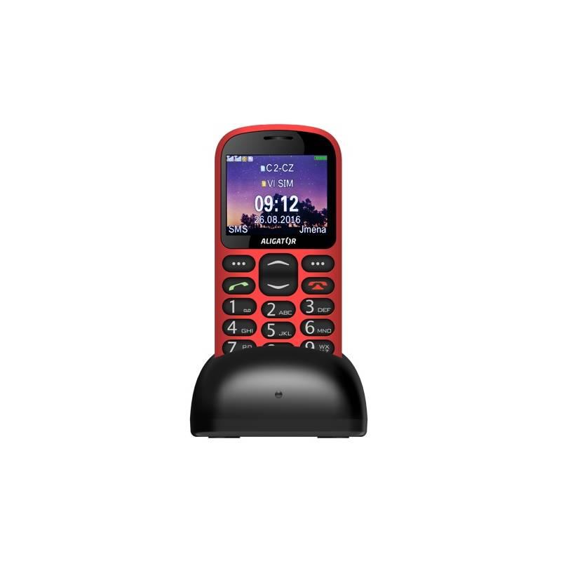 Mobilní telefon Aligator A880 GPS Senior červený, Mobilní, telefon, Aligator, A880, GPS, Senior, červený
