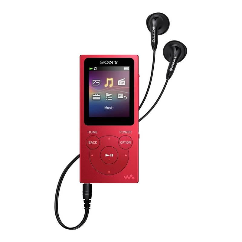 MP3 přehrávač Sony NWE393R červený