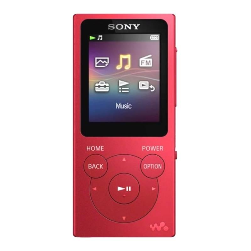 MP3 přehrávač Sony NWE393R červený