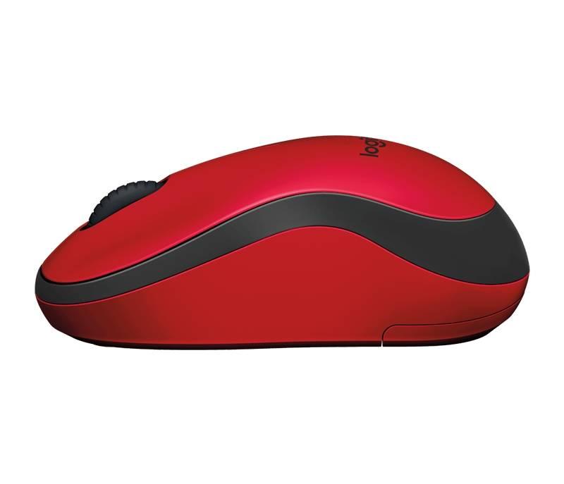 Myš Logitech Wireless Mouse M220 Silent červená