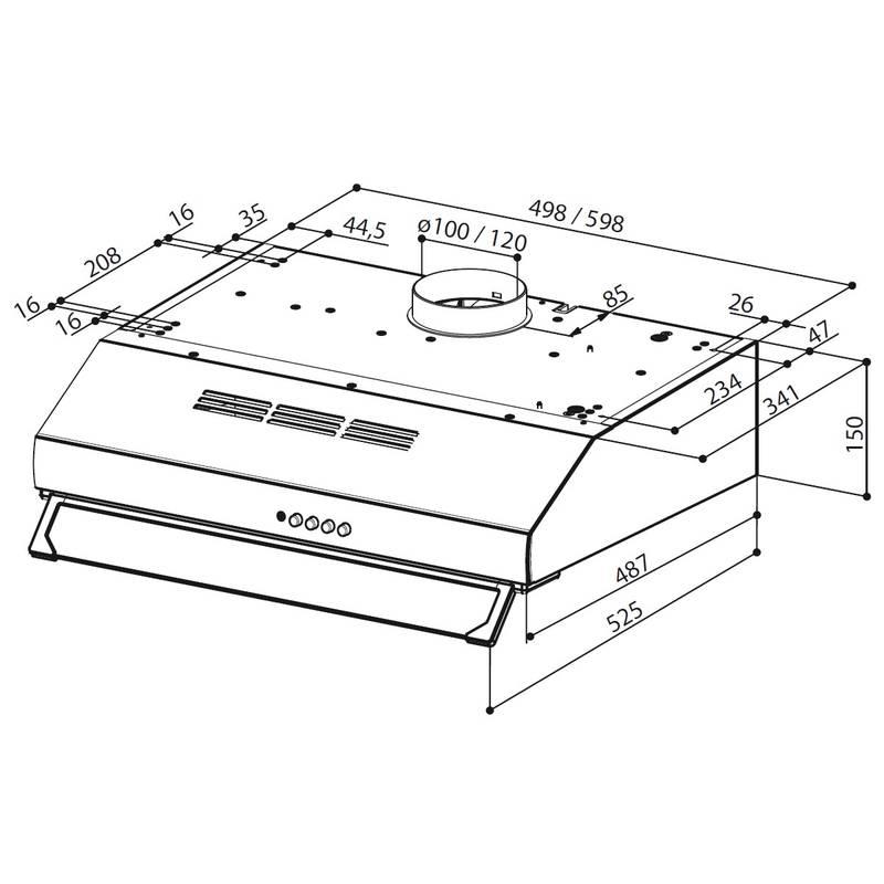 Odsavač par Faber 2740 PB SRM W A60 bílý, Odsavač, par, Faber, 2740, PB, SRM, W, A60, bílý