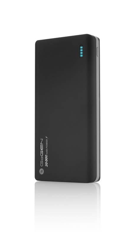 Powerbank GoGEN 20000mAh černá barva šedá barva