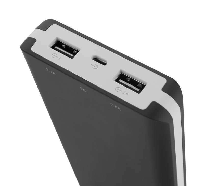 Powerbank GoGEN 20000mAh černá barva šedá barva