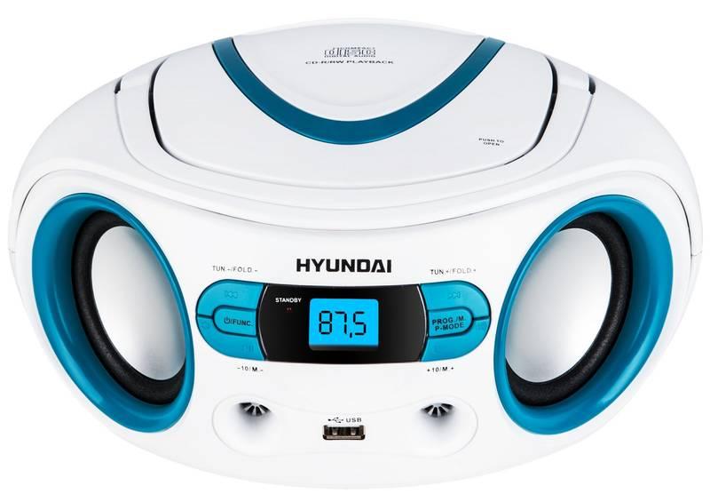 Radiopřijímač s CD Hyundai TRC 533 AU3WBL bílý modrý