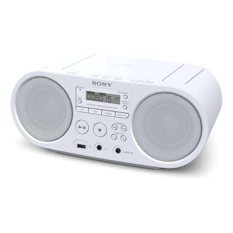 Radiopřijímač s CD Sony ZS-PS50W bílý