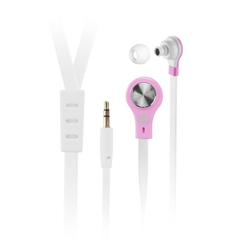 Sluchátka GoGEN EC 21P bílé růžové