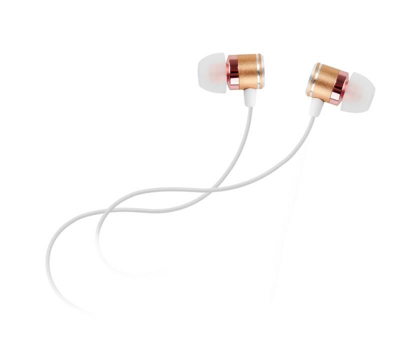 Sluchátka GoGEN ECM 41G bílá zlatá