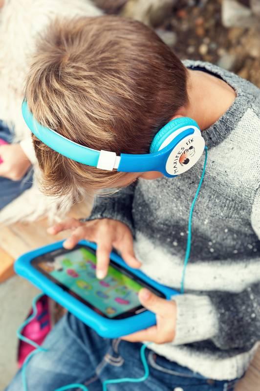 Sluchátka GoGEN Maxipes Fík MAXISLECHY bílá modrá